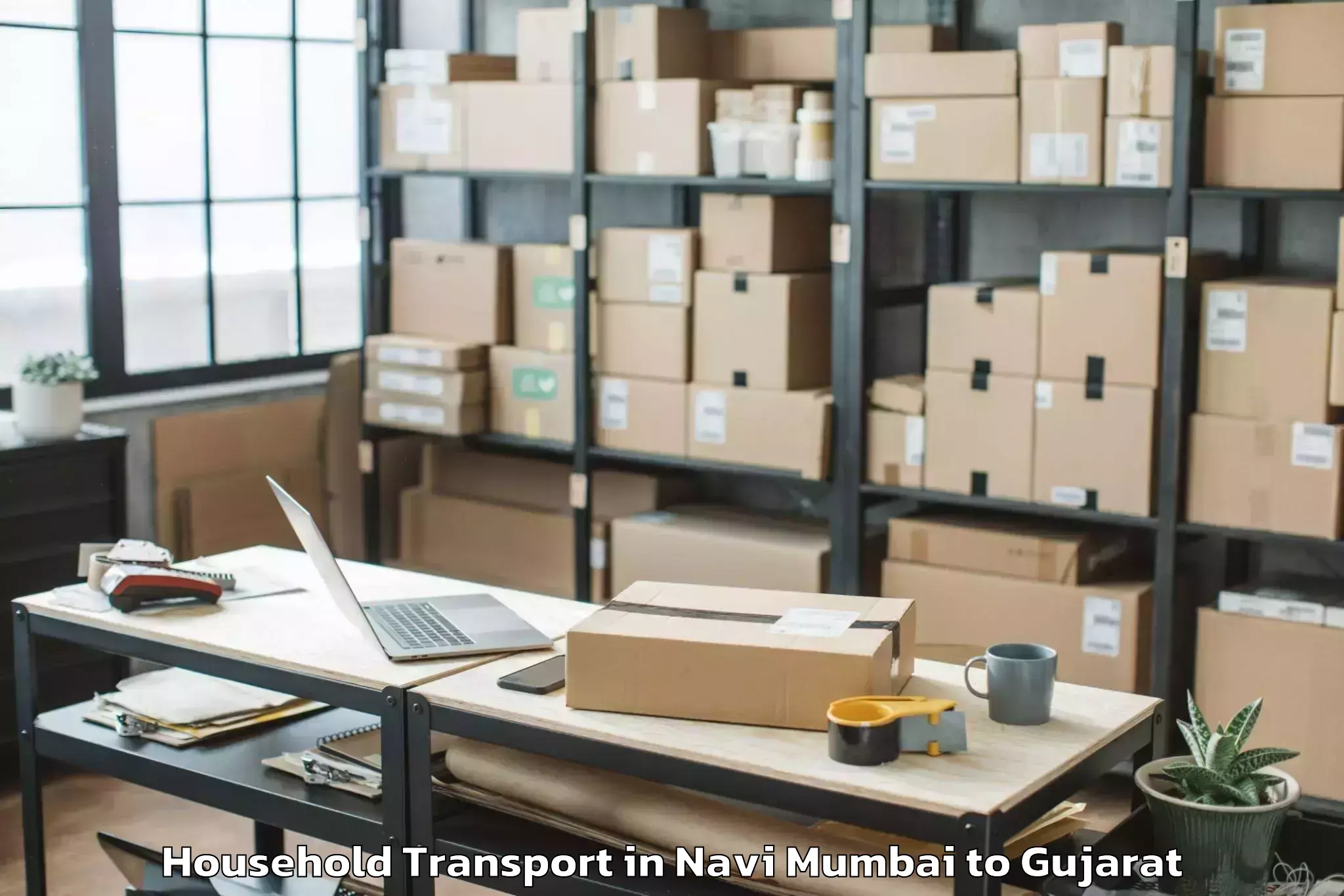 Navi Mumbai to Lodhika Household Transport Booking